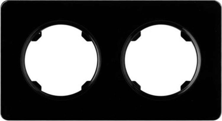 Electromalt Electromalt OVAL Ramka 2 podwójna plastikowa czarn