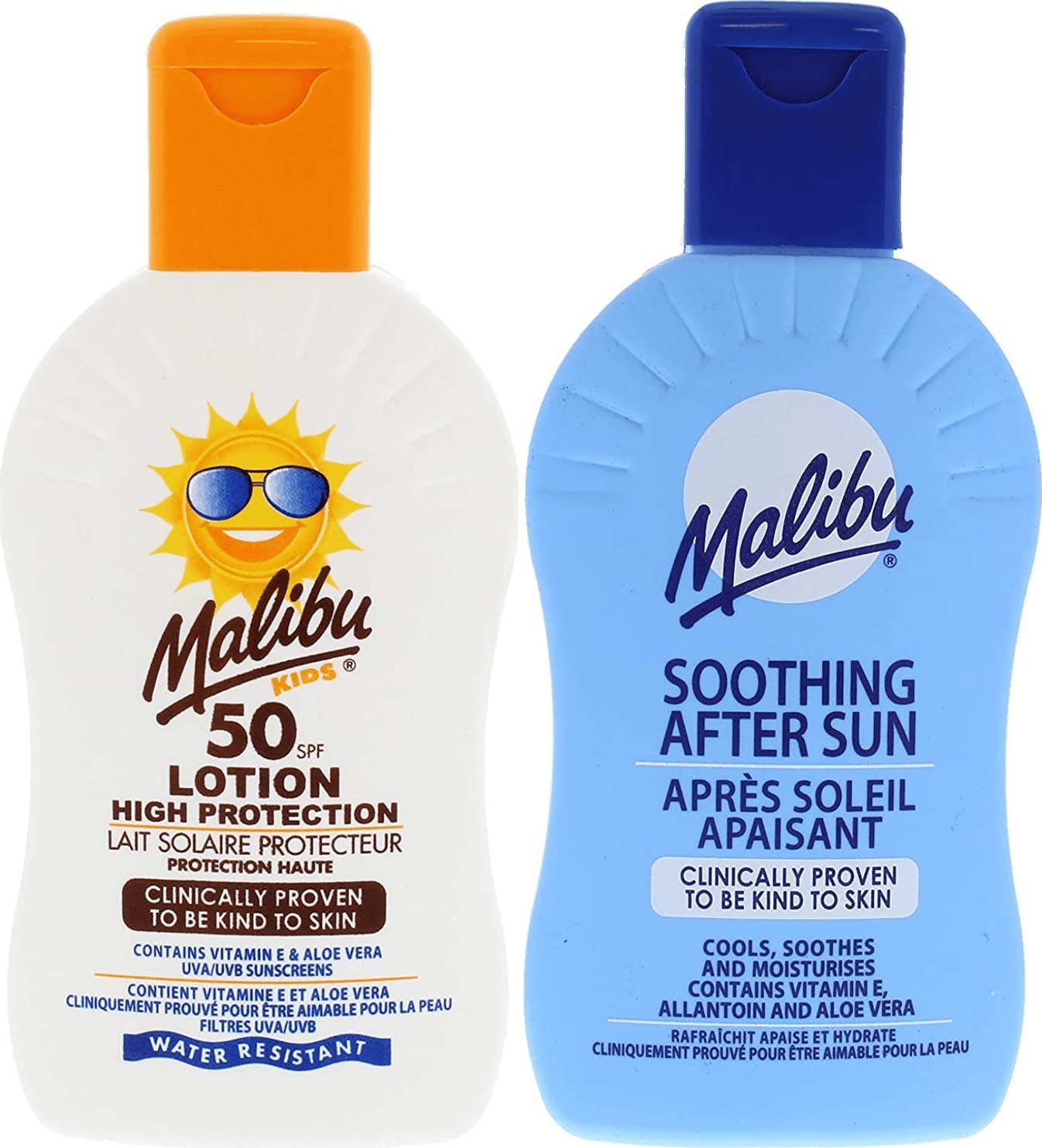 Malibu Malibu Balsam Ochronny Dla Dzieci SPF50 200ml + Balsam Po Opalaniu 200ml