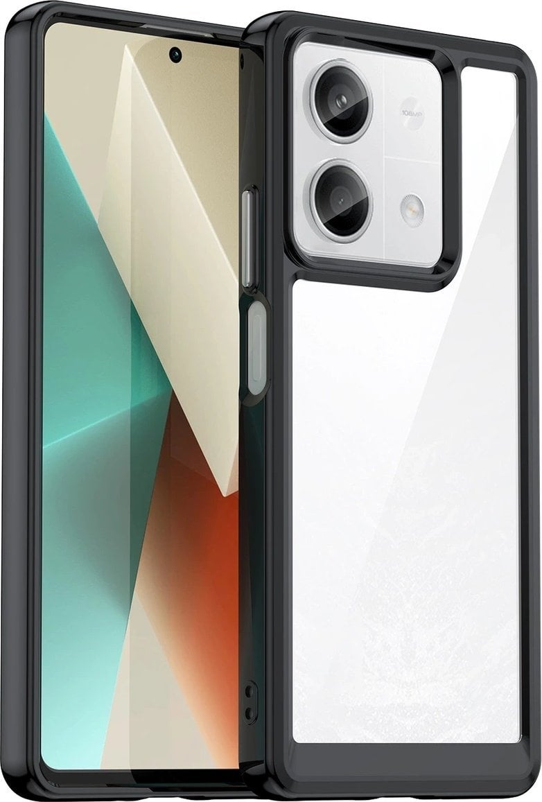 Hurtel Etui Outer Space Case z żelową ramką do Xiaomi Redmi Note 13 5G - czarne
