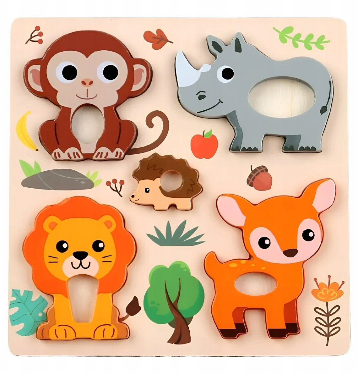Układanka drewno zwierzęta BPUZ1183 81183