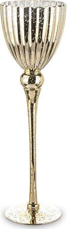 Pigmejka Wysoki Świecznik kielich złoty h40 cm uniwersalny