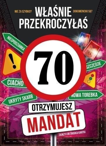 Karnet Urodziny 70