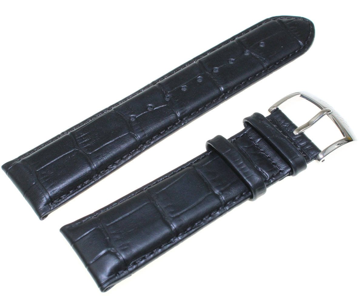 Pasek do zegarka Atlantic 24 mm czarny .