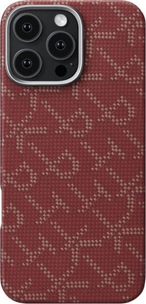 Pitaka Tactile Woven Case, PTK Red/Gold - iPhone 16 Pro