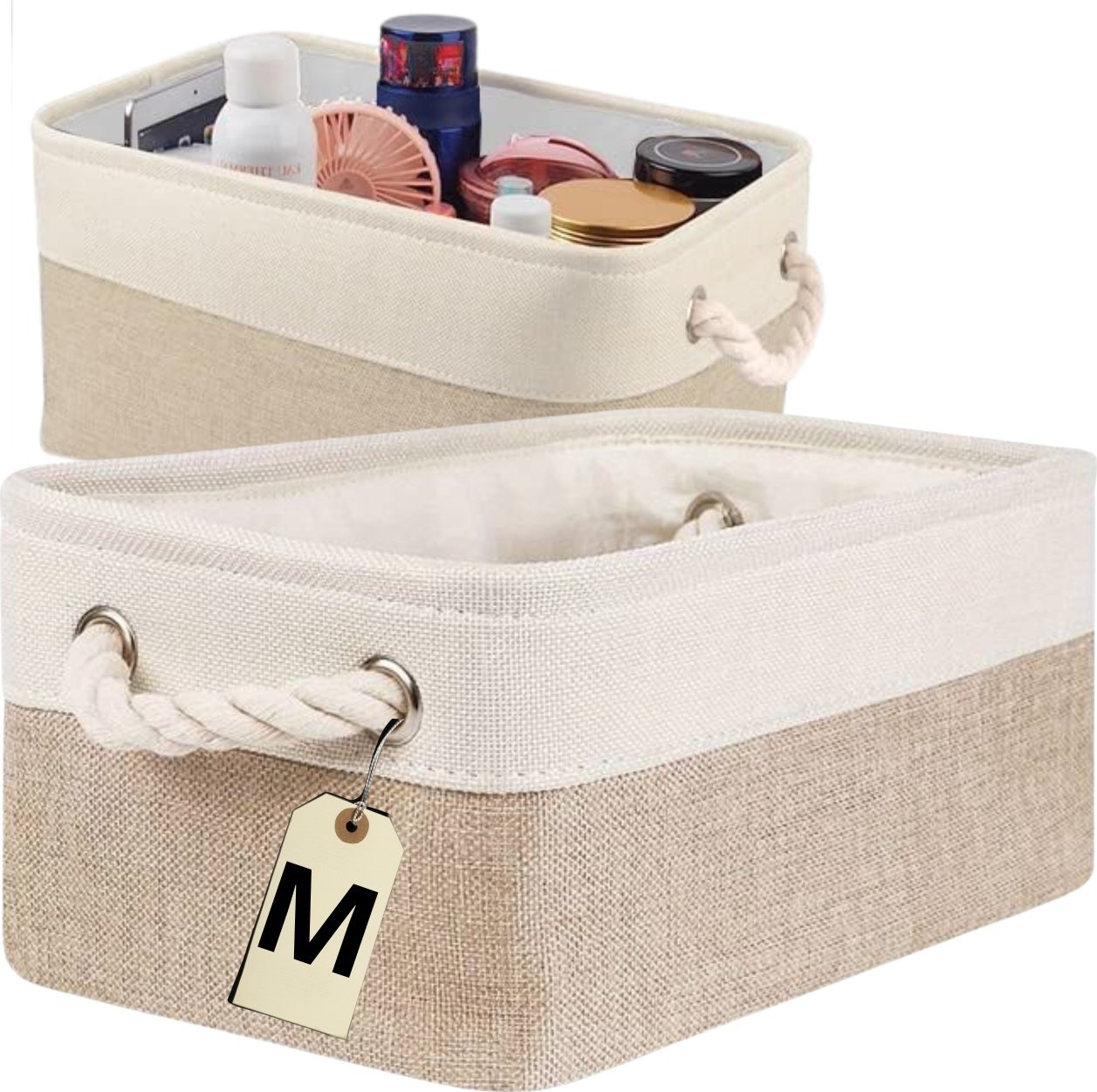 Iteams4Now Organizer do przechowywania boho kosz pojemnik na pranie zabawki łazienka M