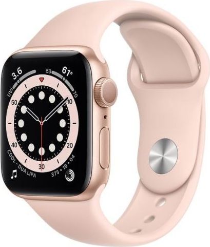 Smartwatch Apple Watch 6 GPS 44mm Gold Alu Rose Sport Różowy (M00E3WB/A)