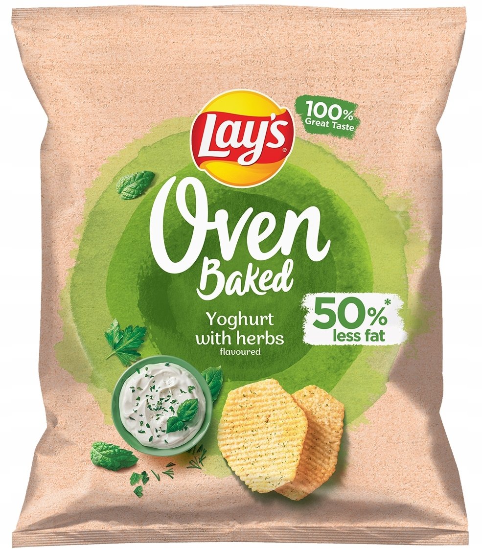 Lay's Oven Baked pieczone Chipsy jogurt z ziołami 40 g