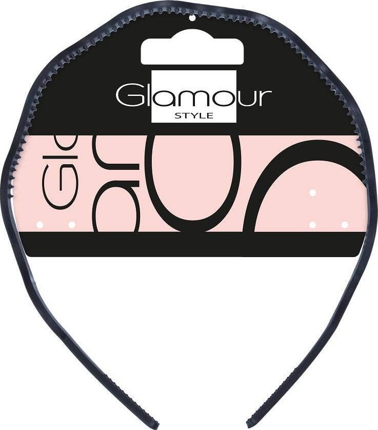 Glamour Basic opaska do włosów falowana Czarna