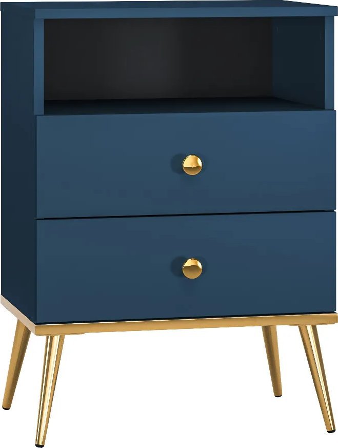 ML Meble Szafka nocna BLU 2S granatowa ML MEBLE