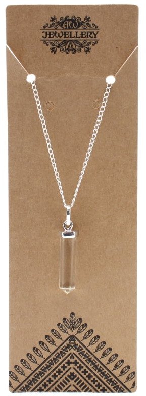 Wisiorek klasyczny ołówkowy - Kwarc Skalny