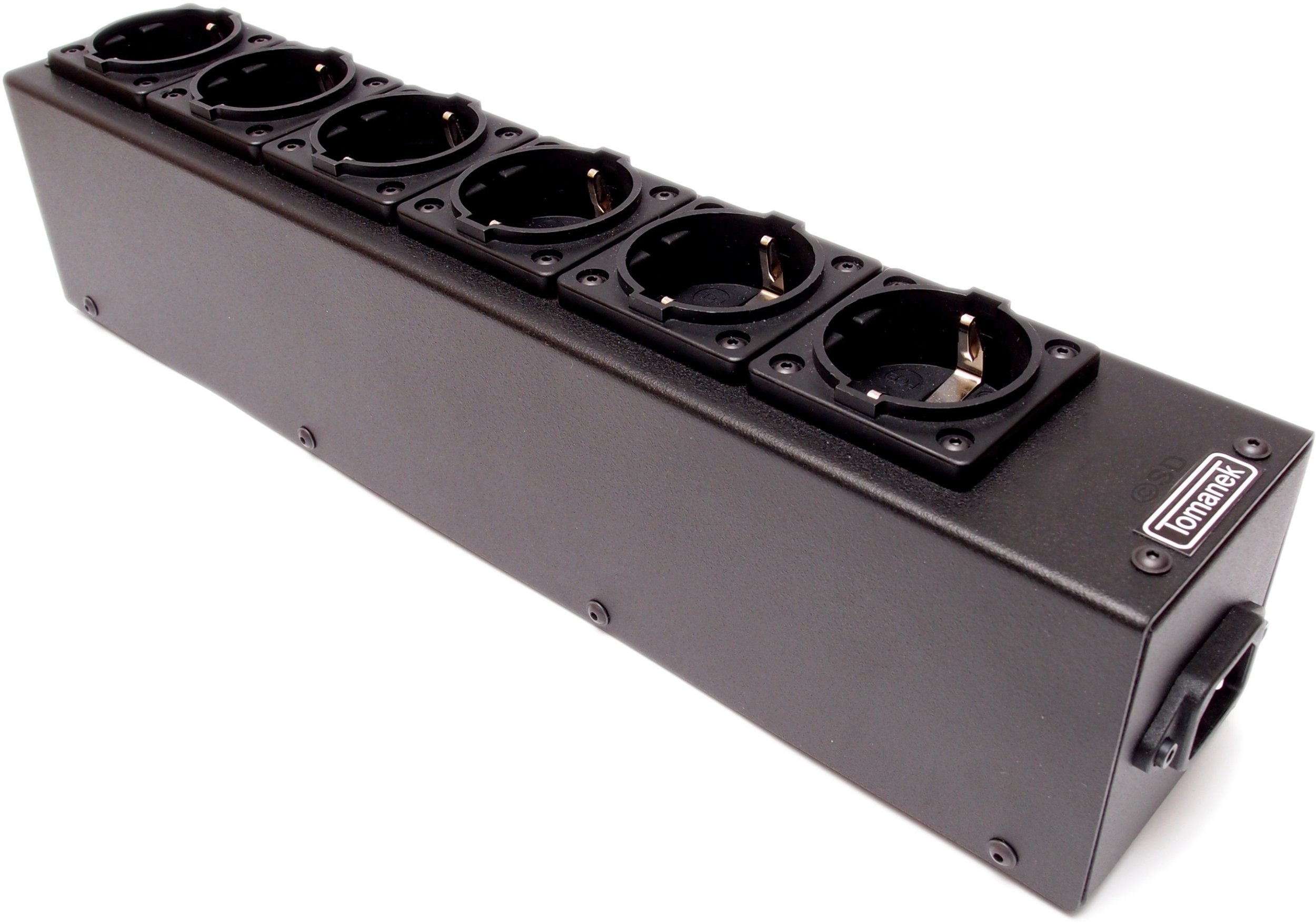 Tomanek TAP6S+ - listwa zasilająca SLIM jednorzędowa do sprzętu audio z filtrem sieci oraz dc blockerem