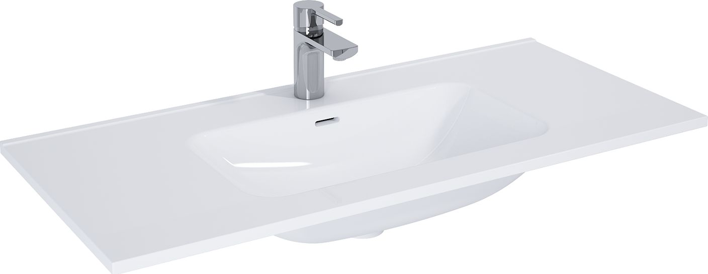 Umywalka Elita Skappa 100 biała ceramiczna (145855)