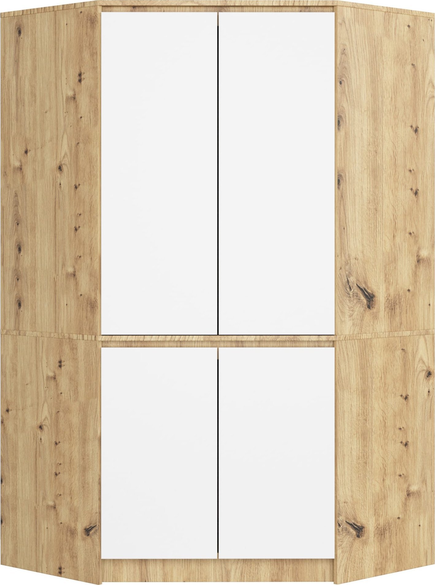 Fabryka Mebli Akord SZAFA NAROŻNA S100 4D CLP DĄB ARTISAN / BIAŁA