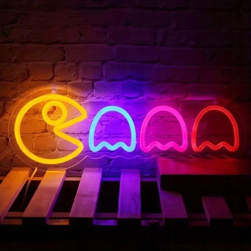 Lampka / Led / Neon Pac-Man / Duża 40cm * 12cm