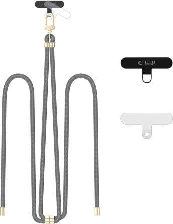 Tech-Protect TECH-PROTECT C7S ROPE CROSSBODY STRAP CRAYON GREY/GOLD