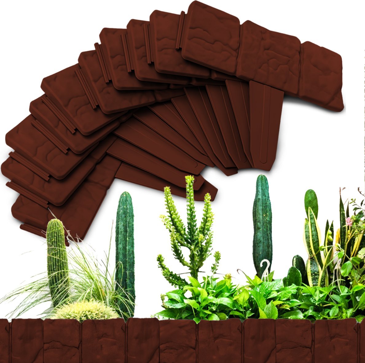 Palisada ogrodowa Heckermann H-250 Brązowa