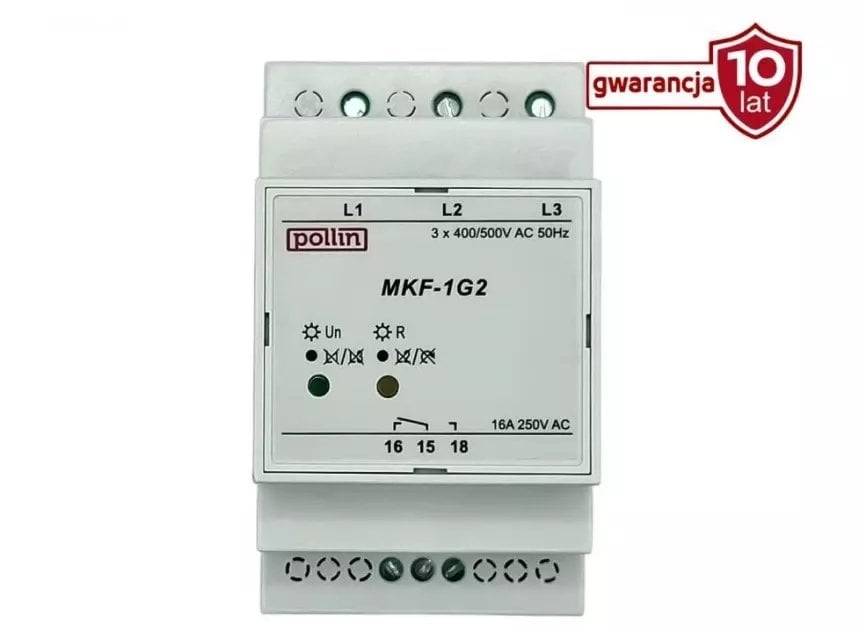 Przekaźnik zaniku, kolejności i asymetrii faz, 1P MKF-1G2