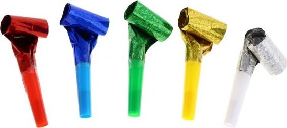 GoDan Trąbki rozwijane holograficzne 5szt