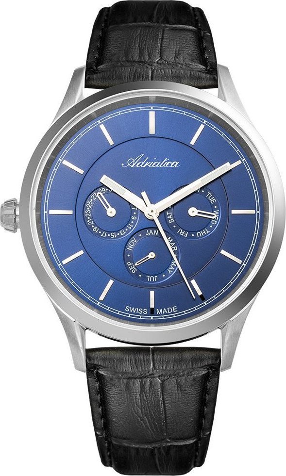 Zegarek Adriatica Zegarek Męski Adriatica na Pasku A8252.5215QF - Multifunction Swiss Made