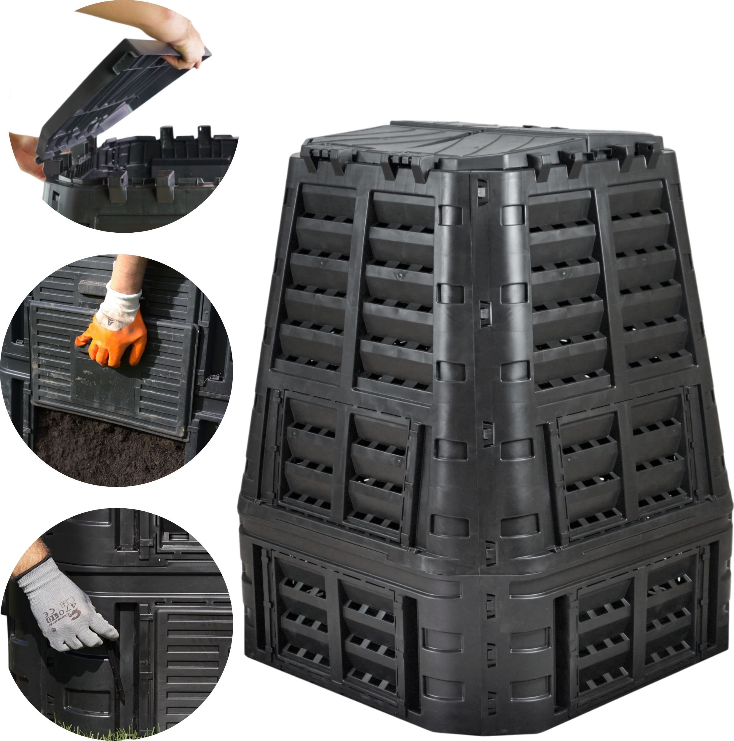 Kompostownik 740l Pojemnik Zbiornik na kompost do ogrodu