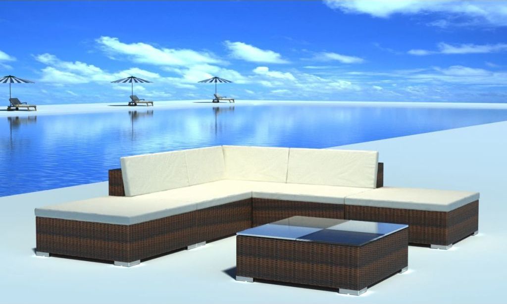 Elior zestaw wypoczynkowy do ogrodu Caste, brązowy (3855)