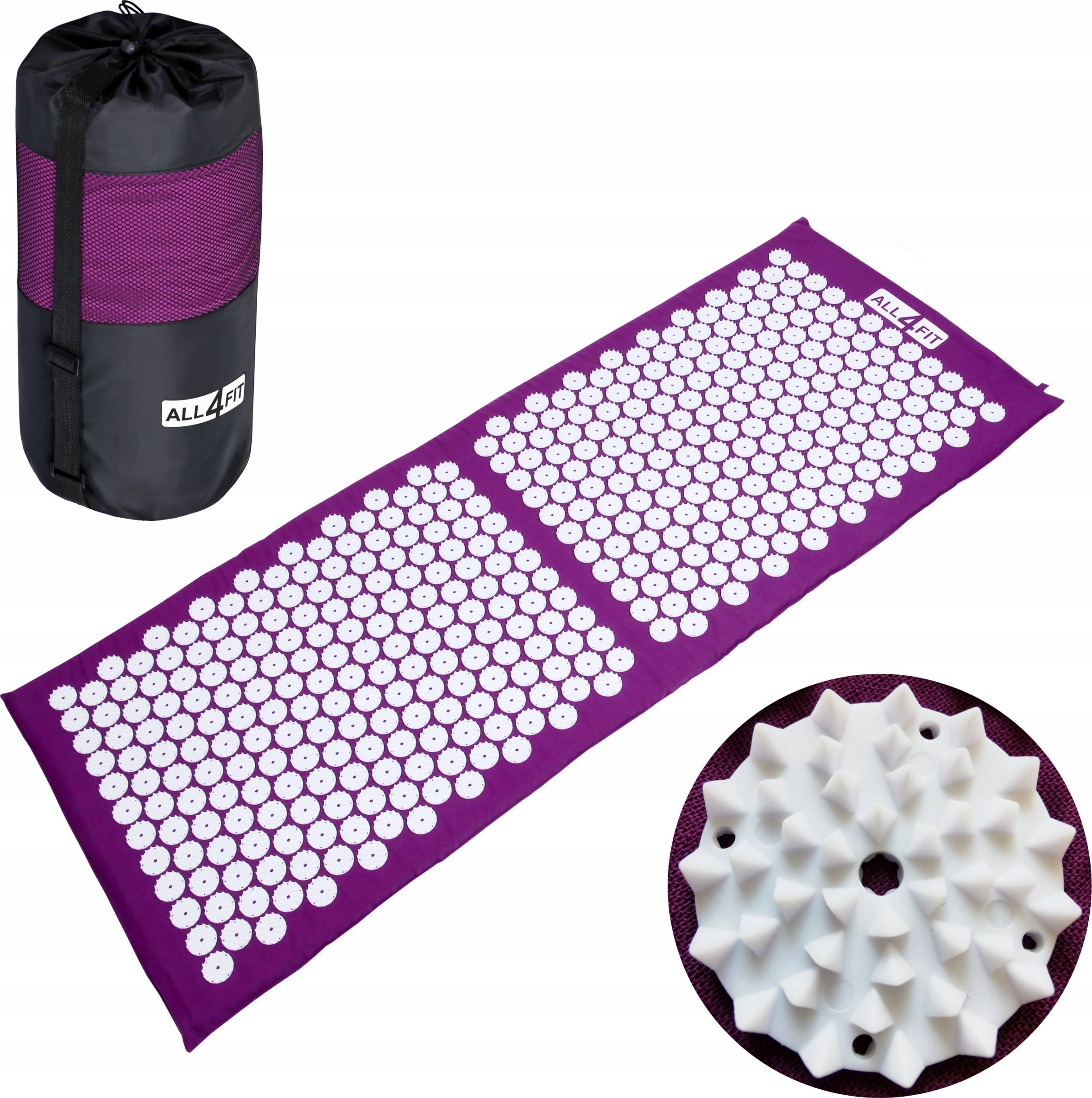 DUŻA MATA DO AKUPRESURY Z KOLCAMI ROZMIAR XXL SKUTECZNA NA BÓL Z POKROWCEM