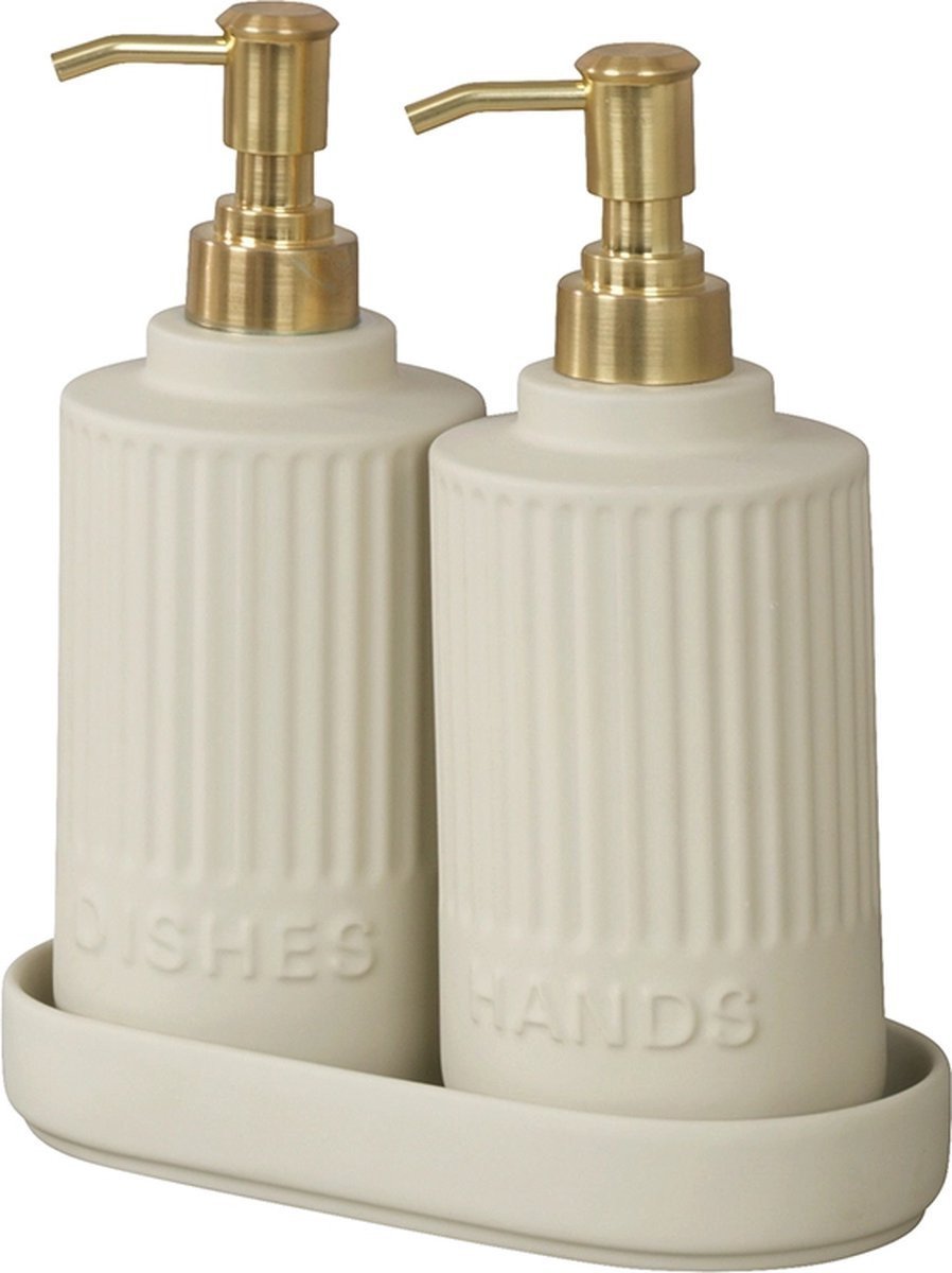 Zestaw dozowników z podstawką HEIDI, 2 x 550 ml