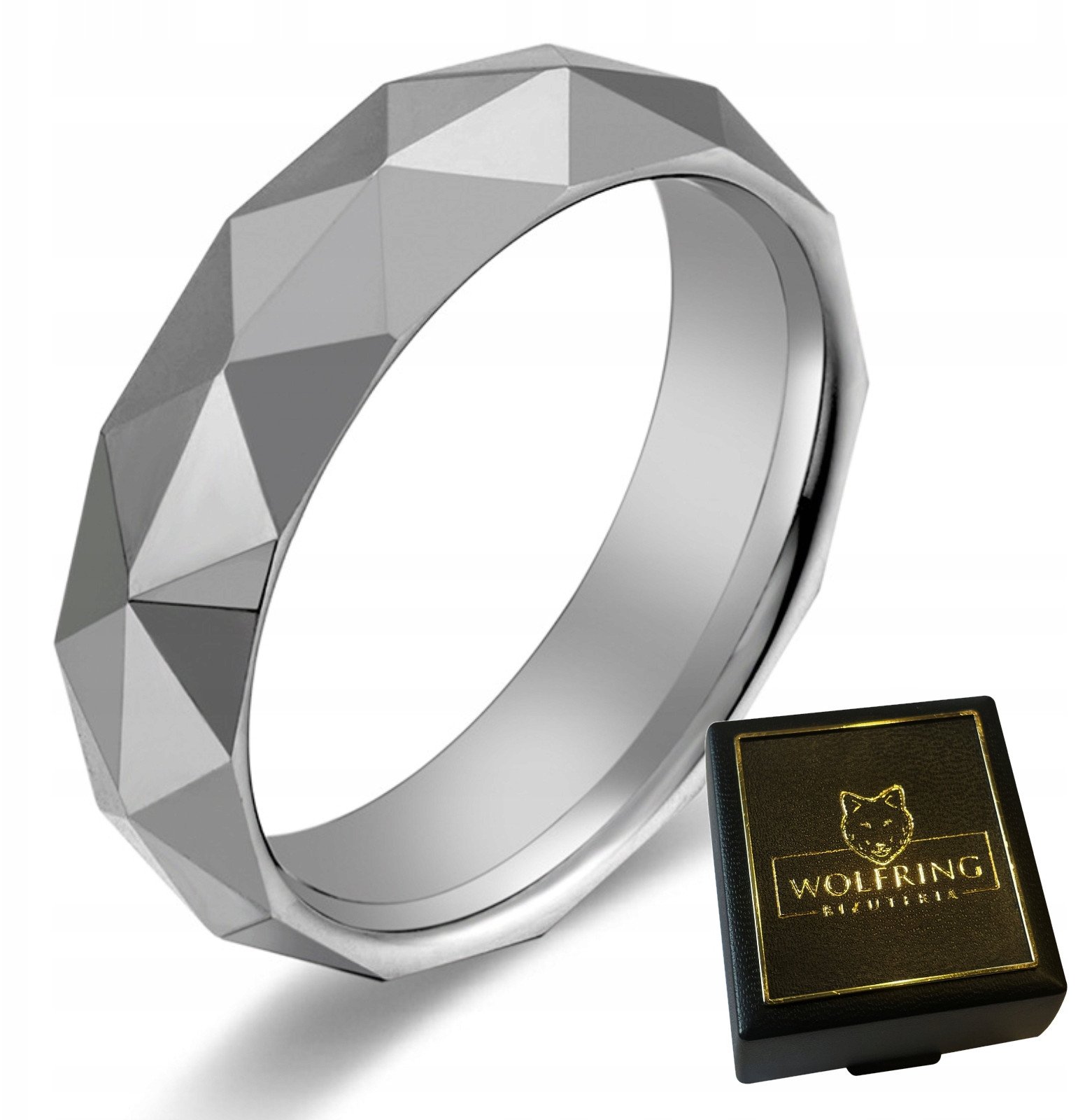 OBRĄCZKA PIERŚCIEŃ z Wolframu WOLFRING EU22 US10