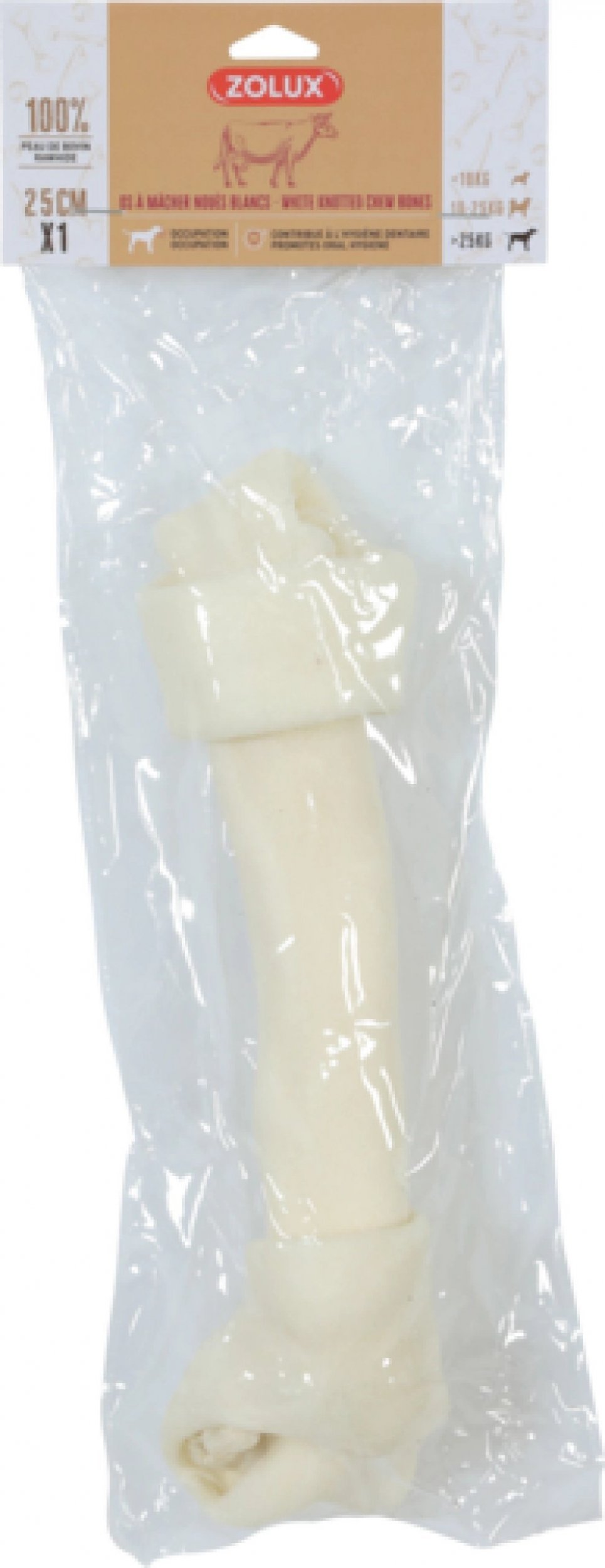 Zolux ZOLUX Kość wiązana biała 25 cm