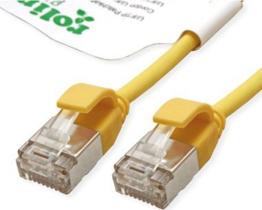 Roline ROLINE GREEN F/UTP DataCenter Patch Cord Cat.6A (Class EA), LSOH, bardzo cienki, żółty, 3 m