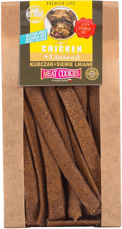 Przysmak dla psa - ciastka kurczak z siemieniem lnianym 80 g