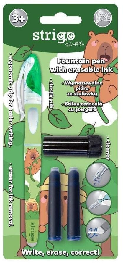 Pióro dla dzieci wymazywalne Kapibara zielone