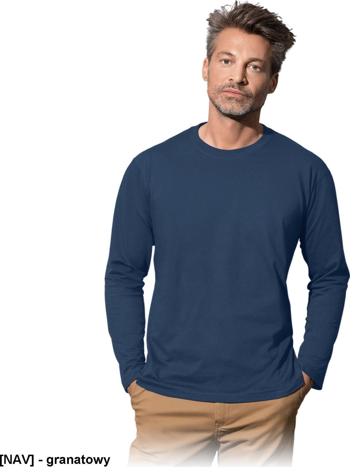 Stedman ST2500 - koszulka T-shirt z długim rękawem - granatowy M
