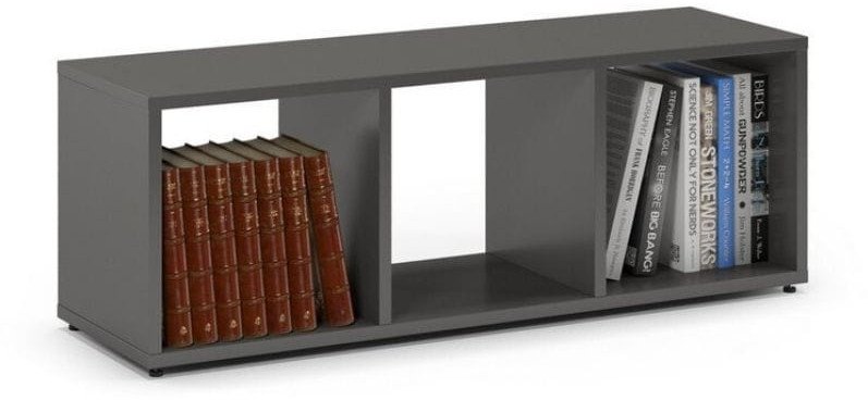 Mały regał komorowy, ETAP, 100x30x35 cm, grafit, mat | TYLETEGOTU