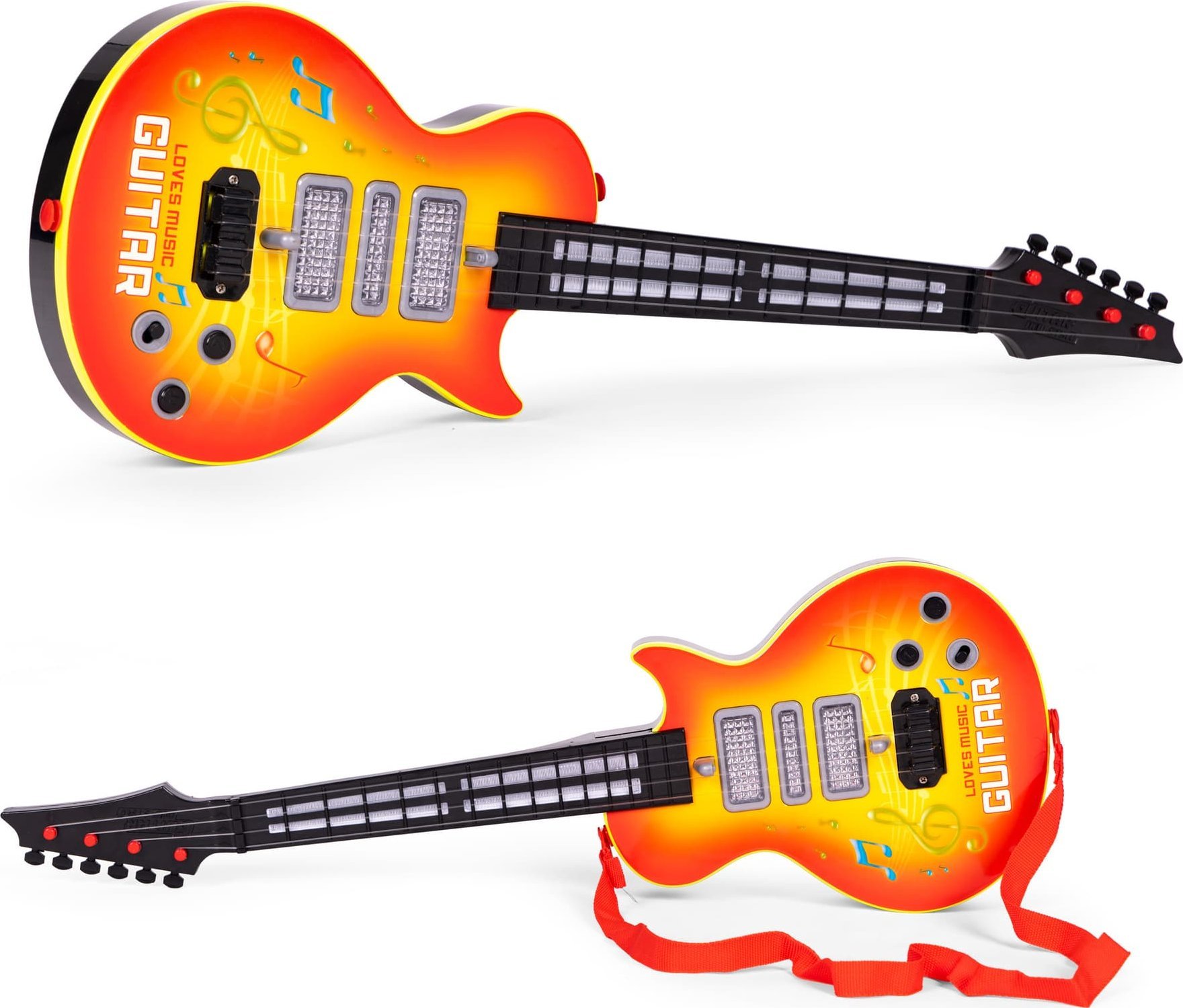 Multistore Rockowa gitara dla dzieci z nauką gry na gitarze podczerwień melodie