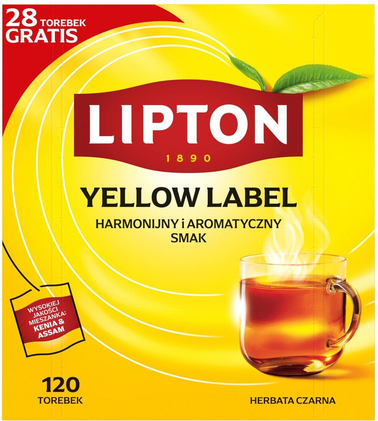 Lipton Herbata czarna Yellow Label 120 torebek