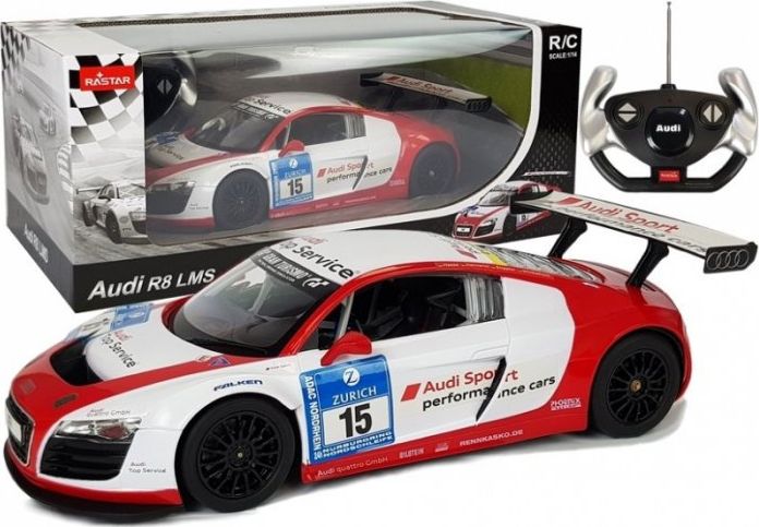 Rastar Auto R/C Audi R8 LMS Rastar 1:14 Biało-Czerwone