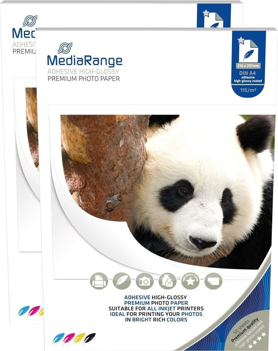 MediaRange MediaRange kleb Fotopapier hochglän. 210x297mm 115g 50 Blatt