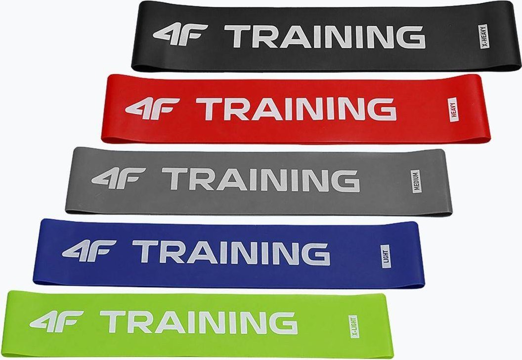 4f GUMY DO ĆWICZEŃ FITNESS 4F KOLOROWE ZESTAW 5 SZTUK
