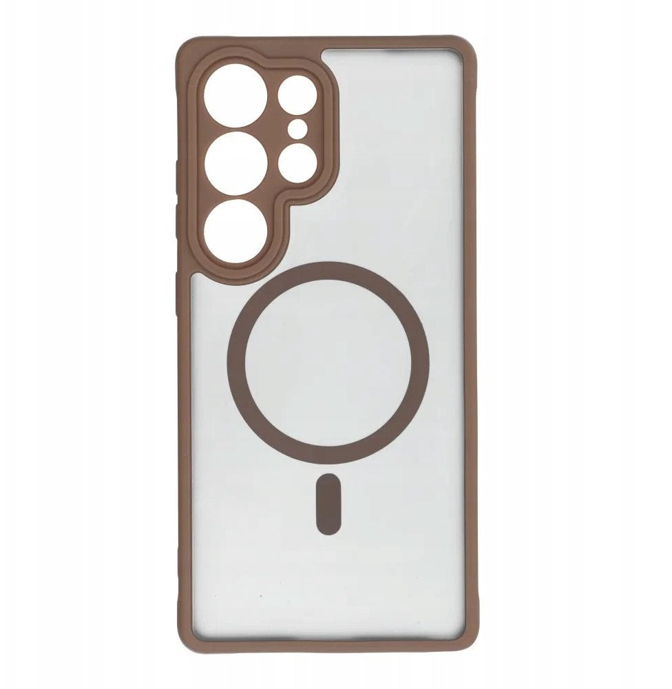 Futerał FULL MATTE MAG COVER kompatybilny z MagSafe do SAMSUNG S25 PLUS brązowy