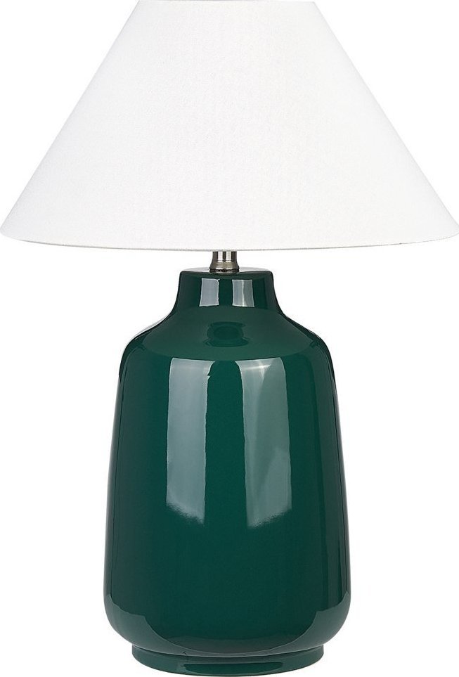 Lampa stołowa Beliani Lampa stołowa ceramiczna zielona CARETA