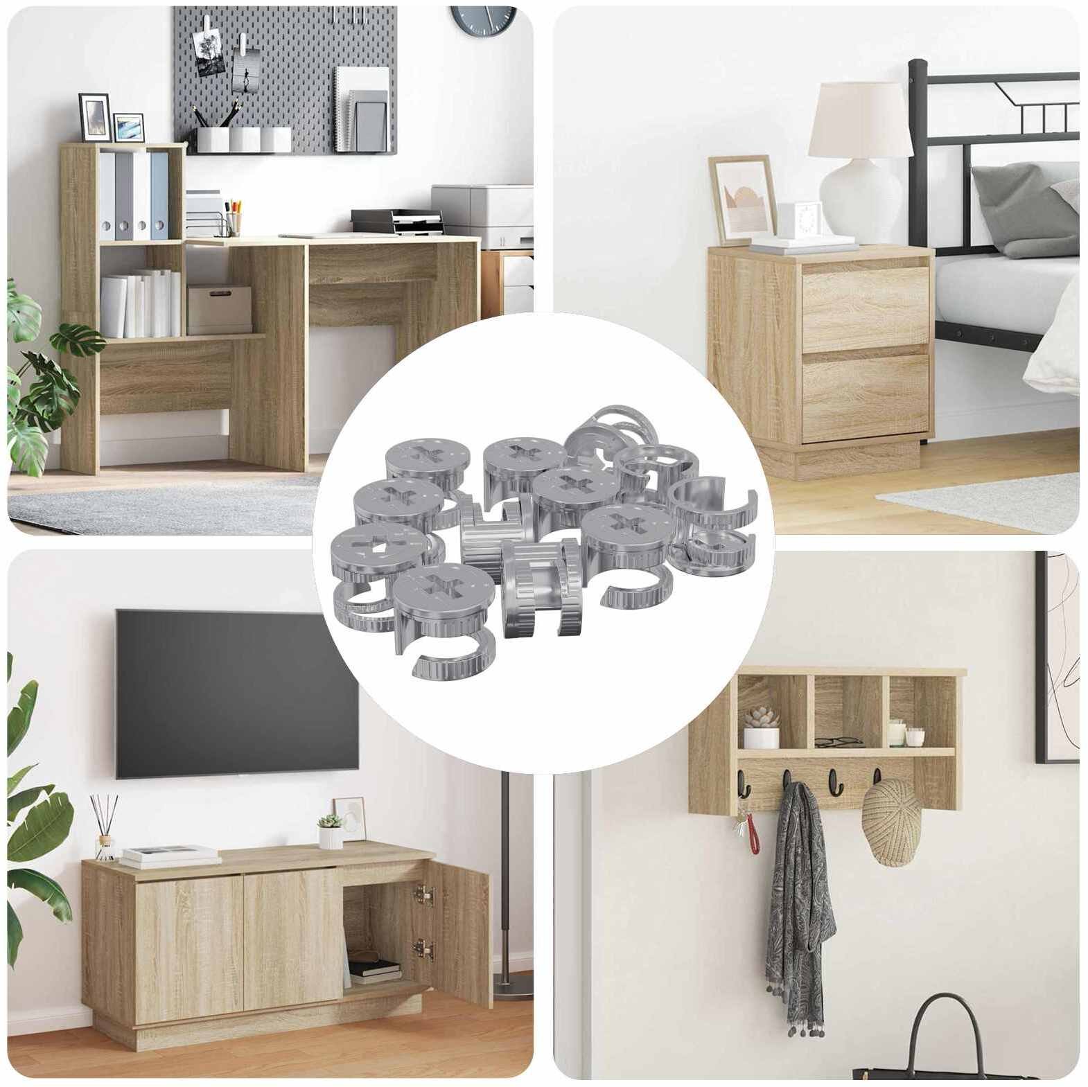 vidaXL Nakładki z zamkiem motylkowym 4000 pcs srebrny Stal