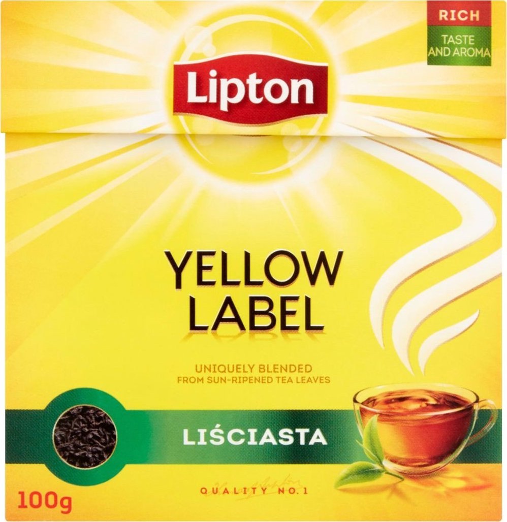 Lipton Lipton Yellow Label Herbata czarna liściasta 100 g