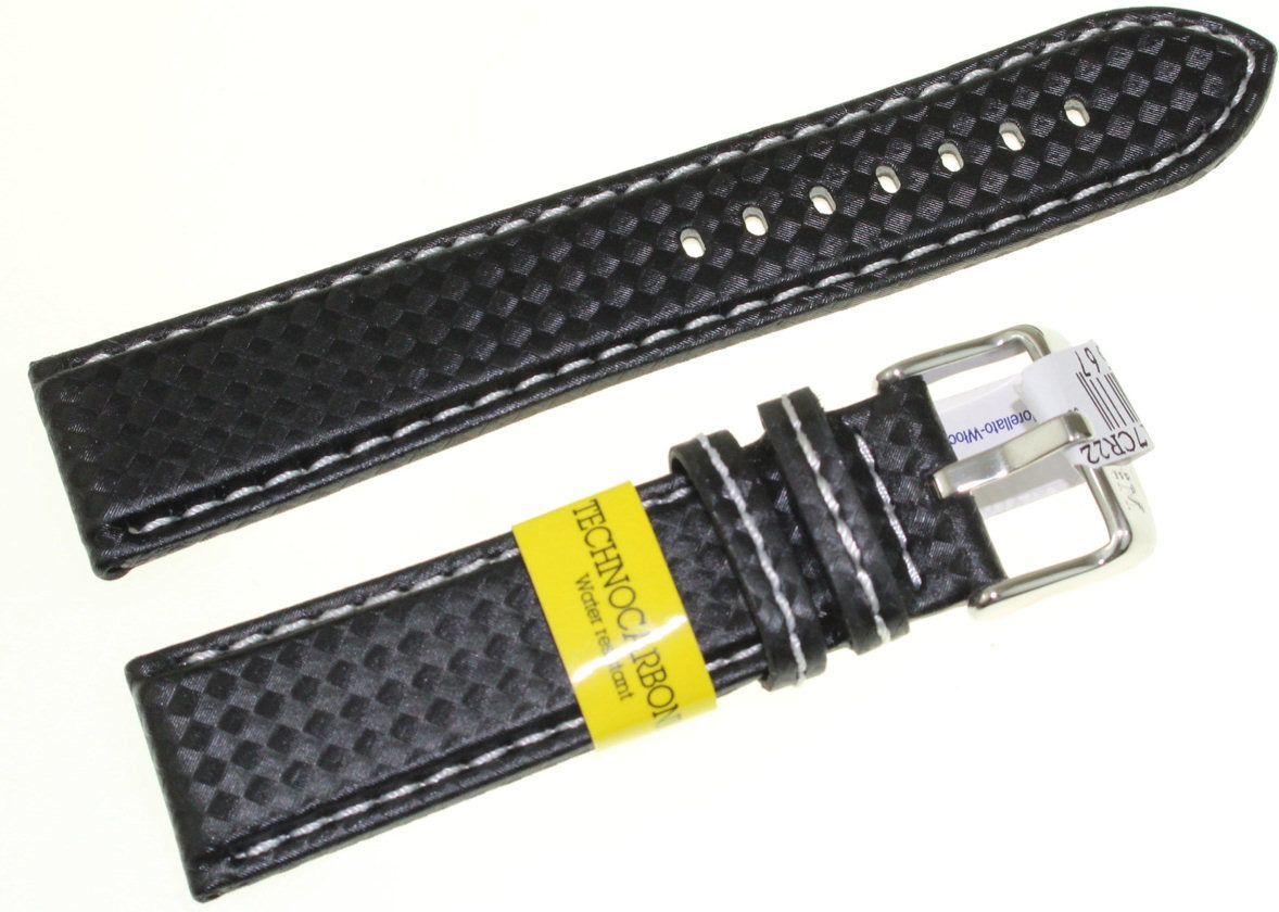 Morellato Karbonowy wodoodporny pasek do zegarka 22 mm Morellato A01U3586977817CR22