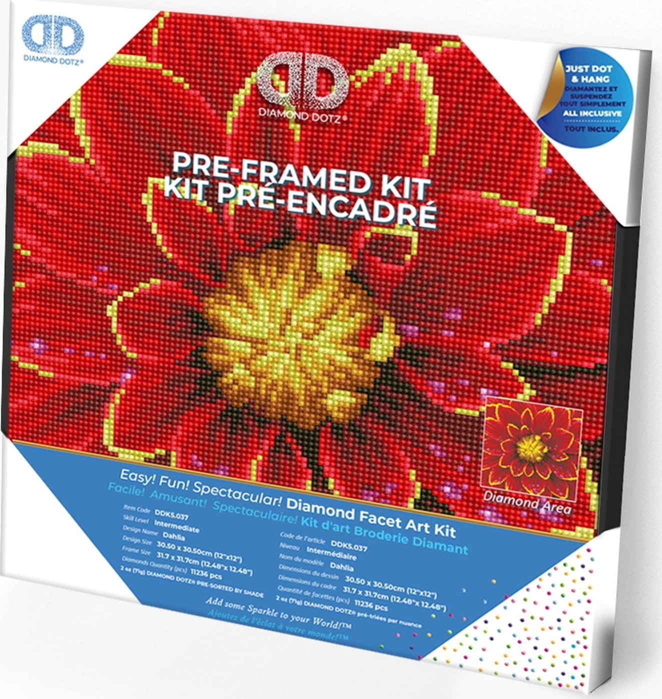 DIAMOND DOTZ Haft diamentowy Diamond Dotz Dalia 33x33cm DDK5037