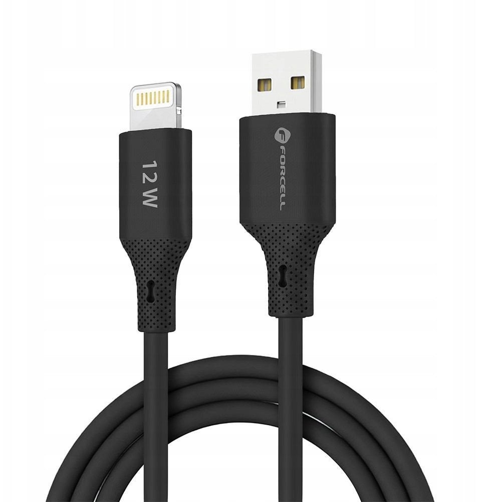 Kabel USB ForCell USB-A - microUSB 1 m Czarny