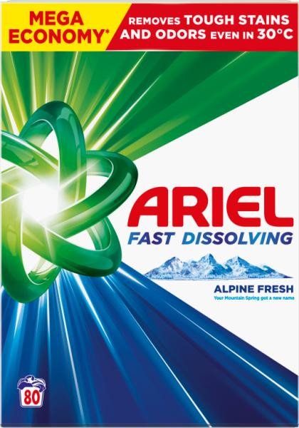 Ariel Proszek do prania Fast Dissolving Alpine Fresh/Mountain Spring 4.4 kg