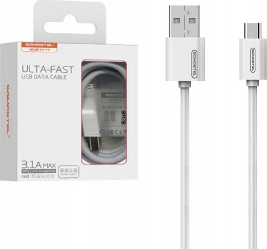 Kabel USB Somostel USB-A - USB-C 1.2 m Biały (30364)