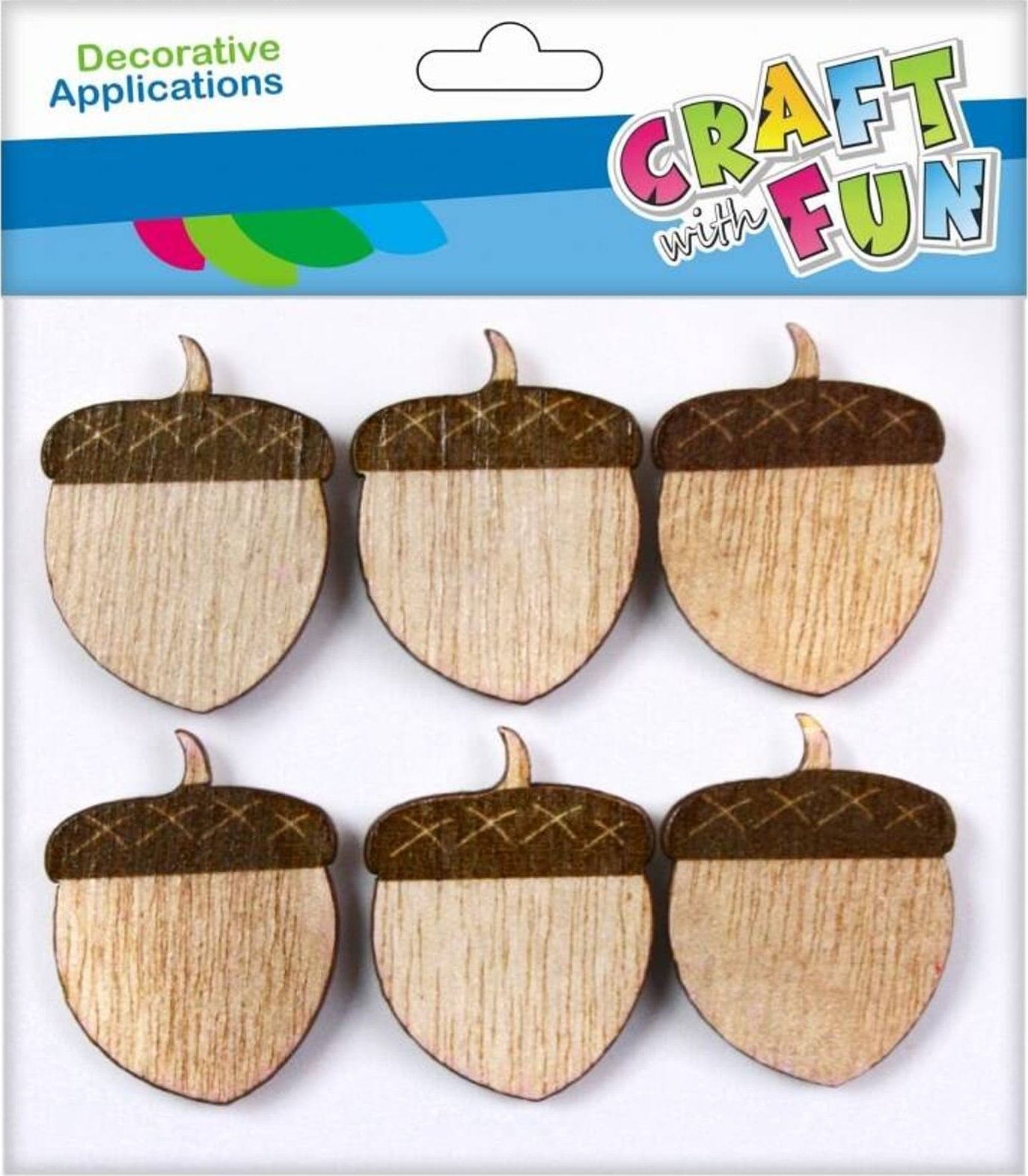 Craft with Fun OZDOBA DEK DREW SPRZYL ZOLADZ 6SZT CF 12/432