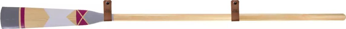 John Paddle Wiosło John Paddle Drewniane Ozdobne Malowane WZ1 ze skórzanymi poziomymi zawieszkami 180 cm